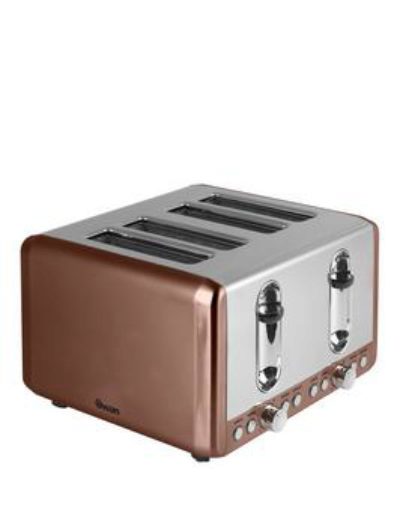 Swan 4-Slice Toaster - Copper Swan 4-Slice Toaster - Copper
